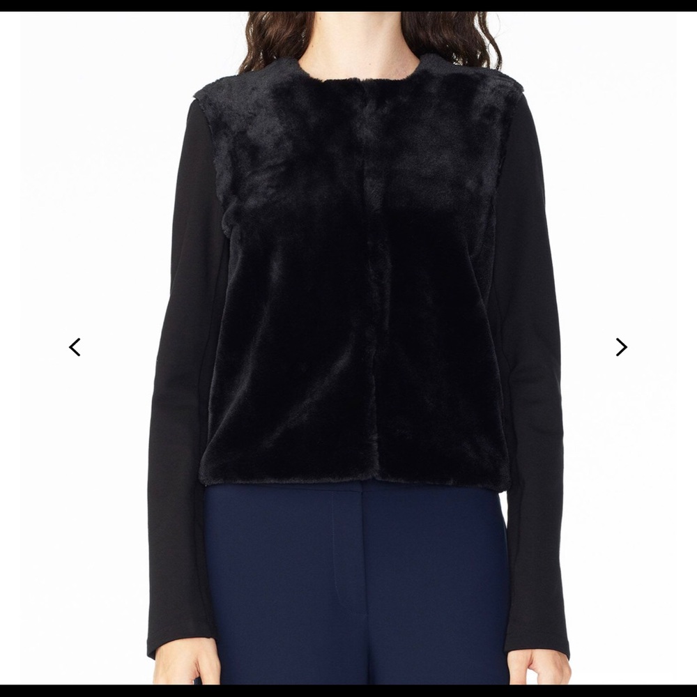 Armani Exchange faux fur blazer jacket